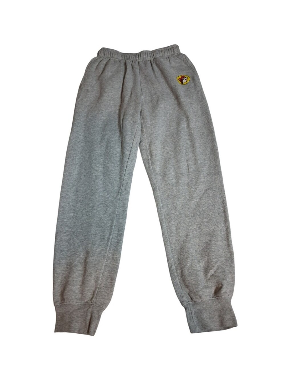 Buc-ee's Sweatpants Mens Small Gray Fleece Joggers Lounge Logo Pockets Comfy